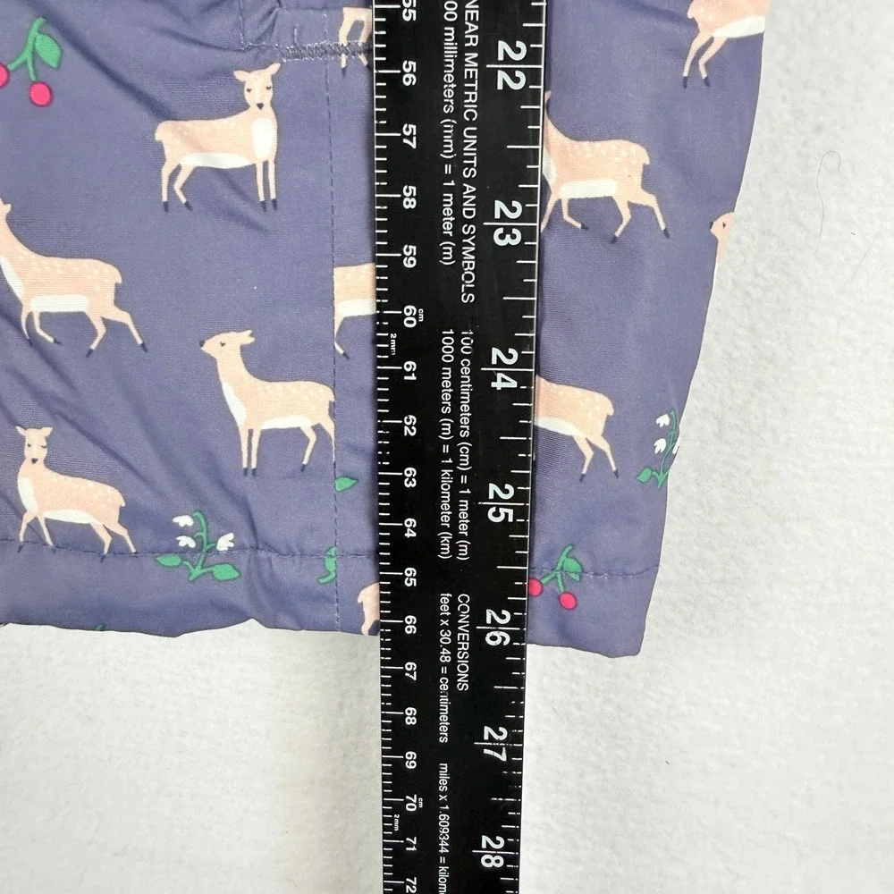 Baby‎ Boden Snowsuit Kids 12-18 Mos Navy Blue Deer Print Fleece Lined Bunting